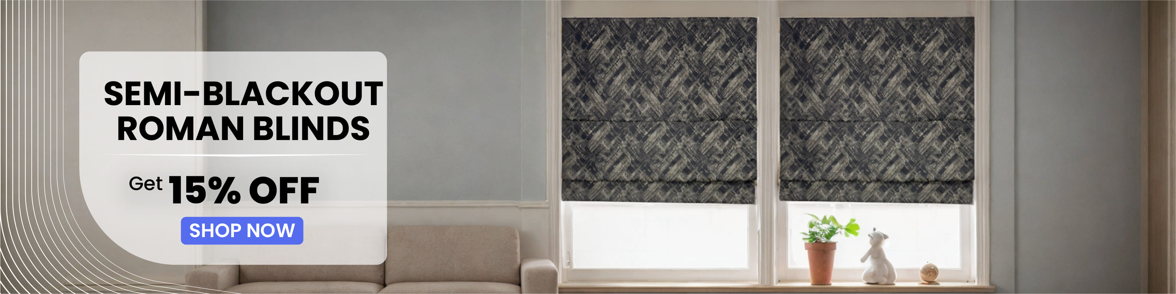 Semi-Blackout Roman Blind Semi-Blackout Roman Blind