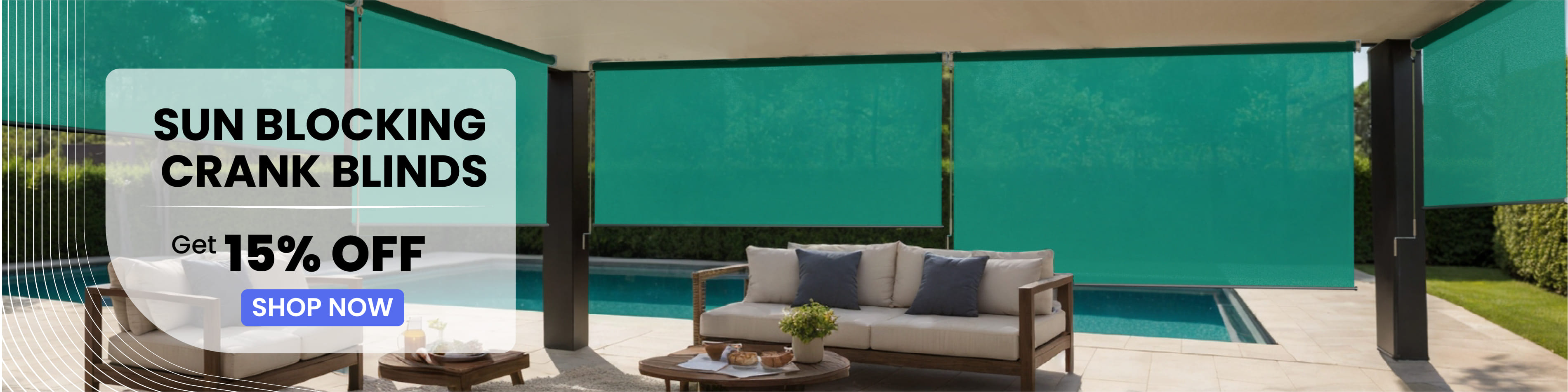 Sun Blocking Crank Blinds Sun Blocking Crank Blinds