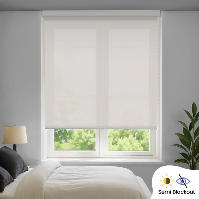 Semi Blackout Sun Screen Indoor Roller Blind (Premium PVC Coated)