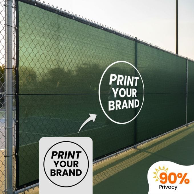 Hippo Custom Premium Printed Fence – 90% Privacy; Brand Your Event, Sport Courts & Construction Areas