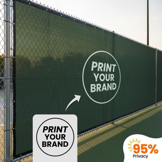 Hippo Custom Premium Printed Fence – 95% Privacy; Brand Your Event, Sport Courts & Construction Areas