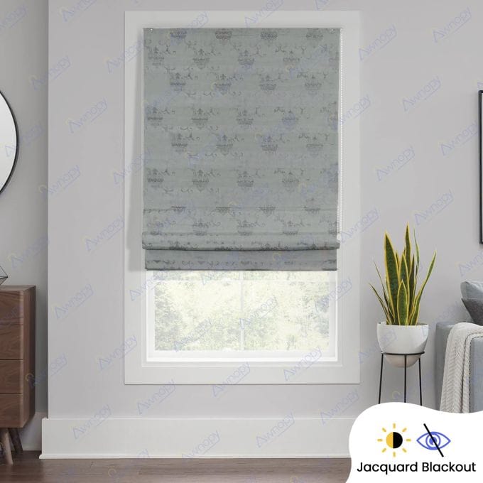 Blackout Texture Indoor Roman Blind (Woven Jacquard)