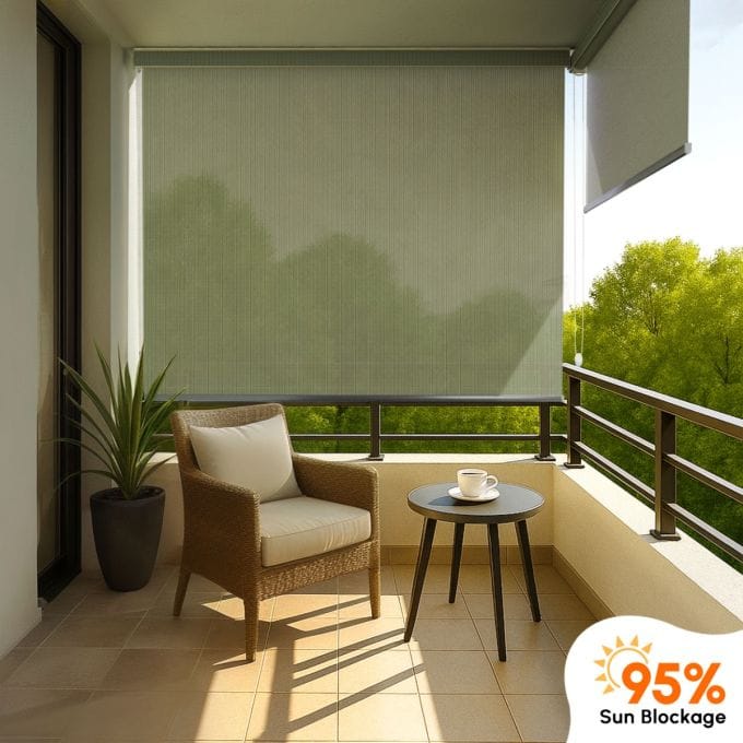 95% Sun Block Outdoor Roller Blind (HDPE)