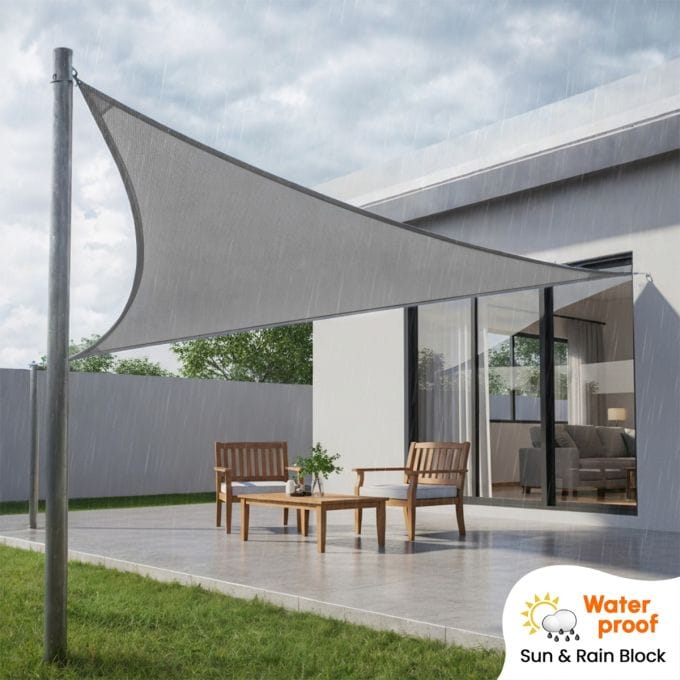 Waterproof Shade Sails (Three Sided)