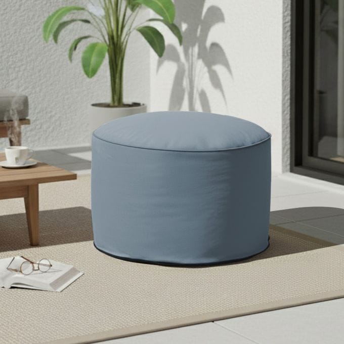 Outdoor Premium Round Pouf  Bean Bag Covers - Perfect for Balconies, Patios & Pool Decks