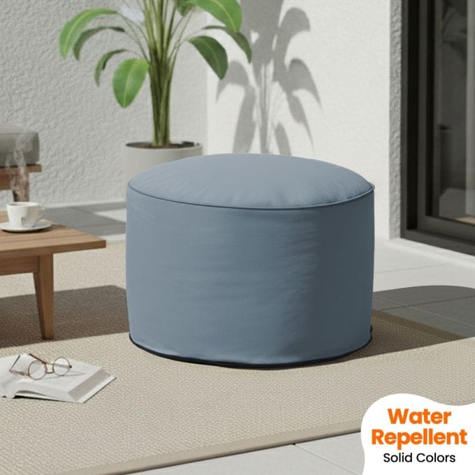 Outdoor Premium Round Pouf  Bean Bag Covers - Perfect for Balconies, Patios & Pool Decks